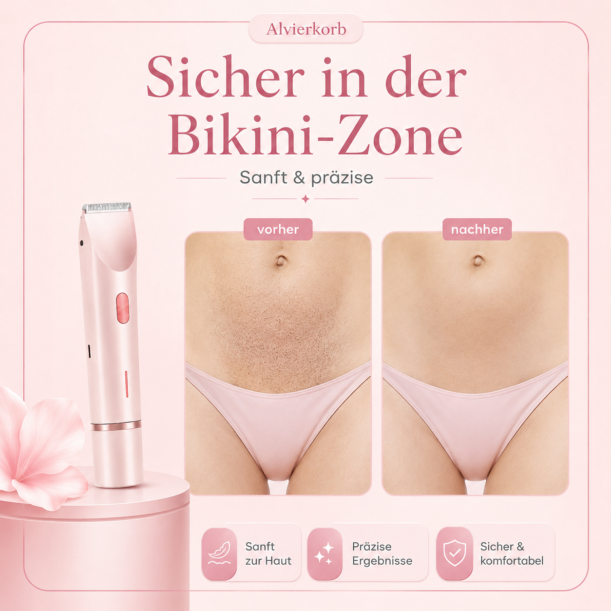 BloomSkin™ – Sanfter 2-in-1 Damenrasierer