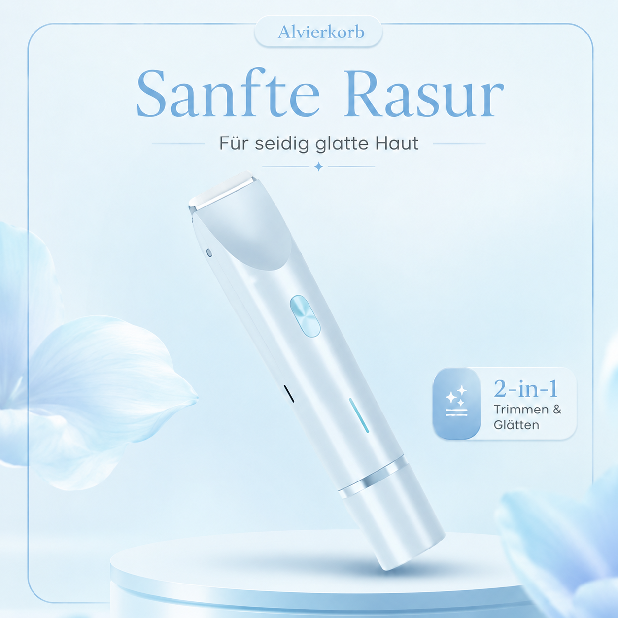 BloomSkin™ – Sanfter 2-in-1 Damenrasierer