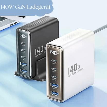 Kompaktes USB - C Ladegerät mit Schnellladefunktion – 65W GaN - Technologie - UniConnectAll in one Kit