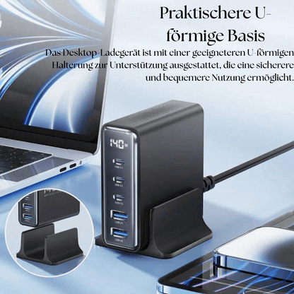 Kompaktes USB - C Ladegerät mit Schnellladefunktion – 65W GaN - Technologie - UniConnectAll in one Kit