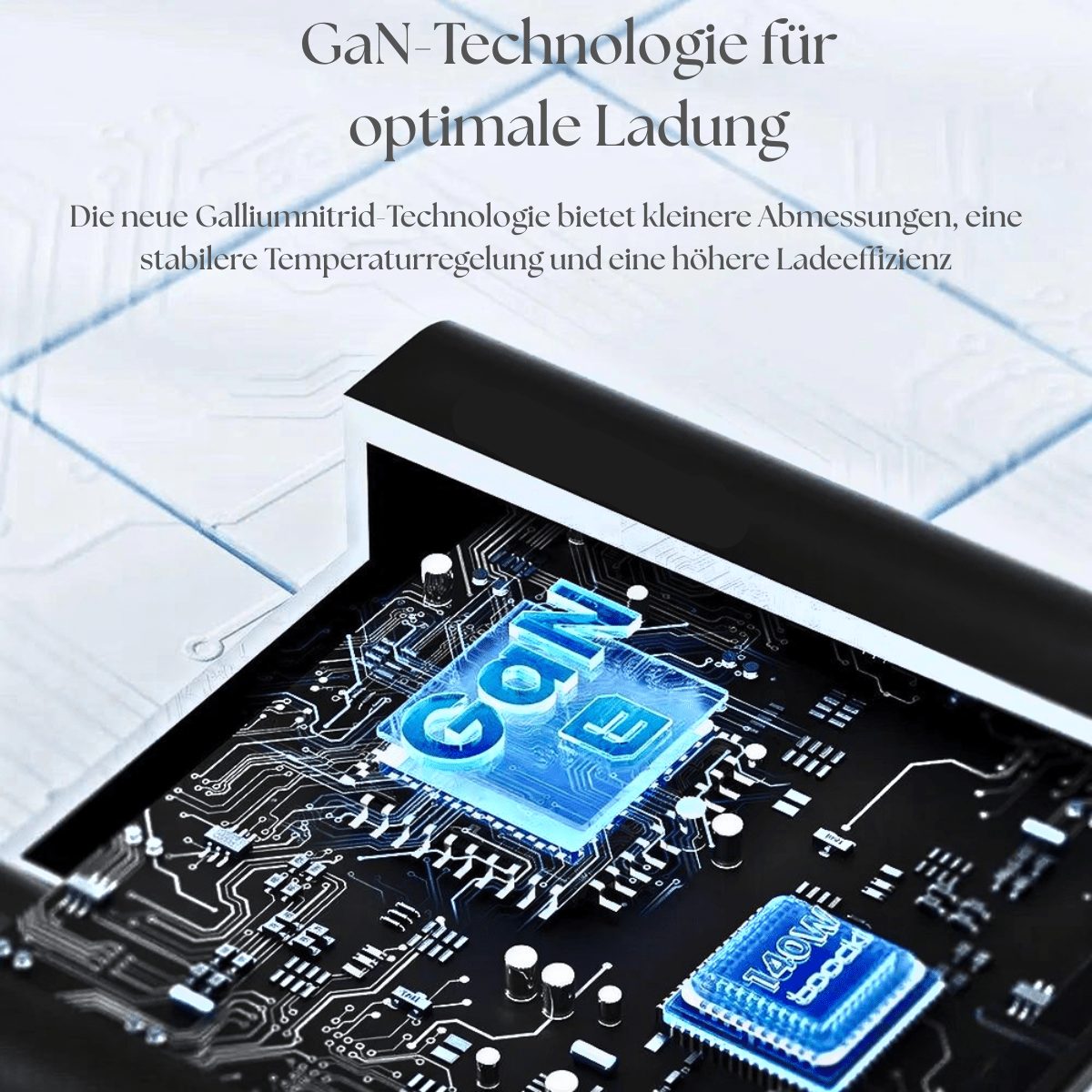 Kompaktes USB - C Ladegerät mit Schnellladefunktion – 65W GaN - Technologie - UniConnectAll in one Kit
