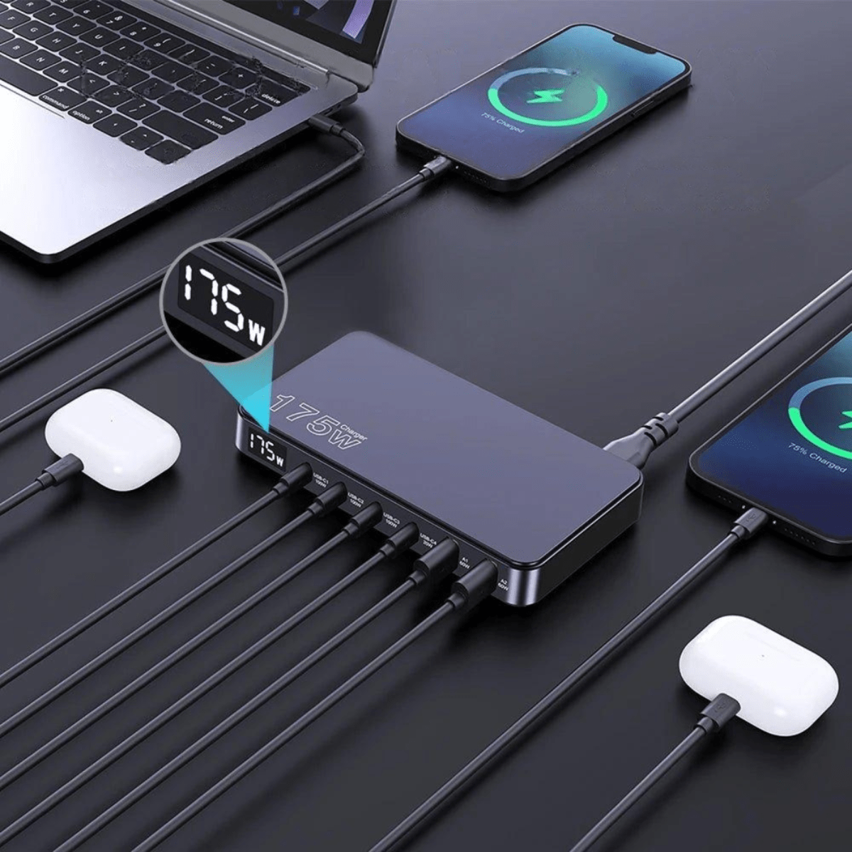 Kompaktes USB - C Ladegerät mit Schnellladefunktion – 65W GaN - Technologie - UniConnectAll in one Kit
