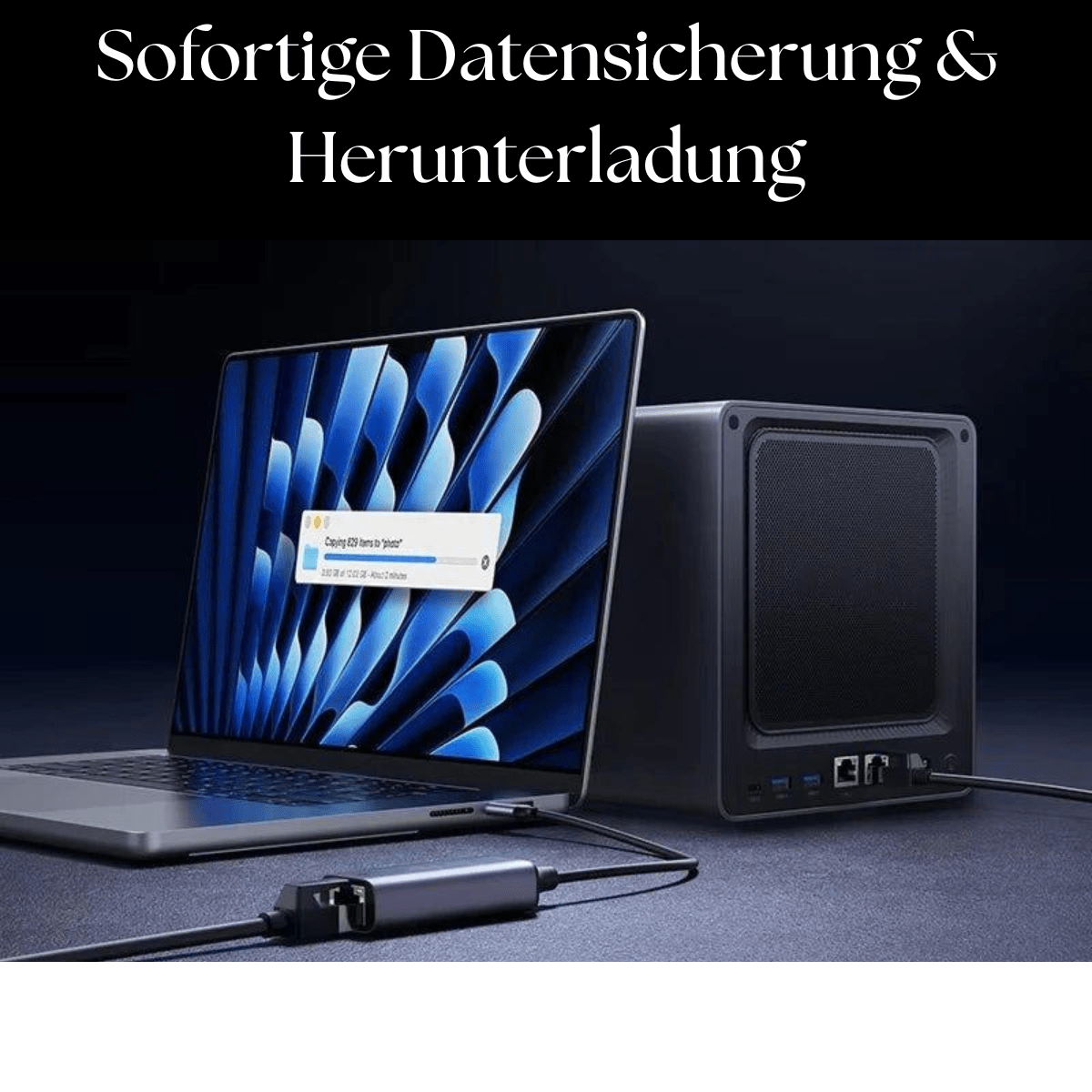 Kompaktes USB - C Ladegerät mit Schnellladefunktion – 65W GaN - Technologie - UniConnectAll in one Kit